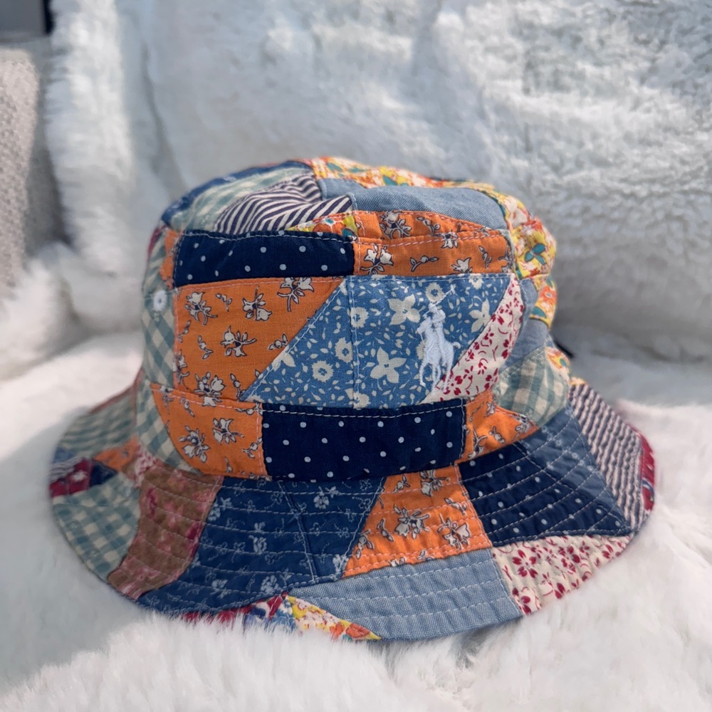 Polo Ralph Lauren Cotton Twill Patchwork Bucket Hat NWT